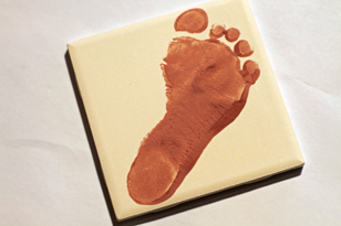Footprint and handprint tiles