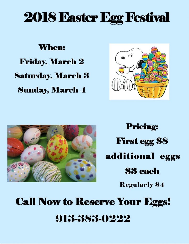 2018 Easter Egg Festival Ceramic Cafe Kansas City